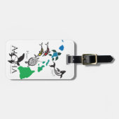 Hawaii-Inseln Gepäckanhänger (Vorderseite horizontal)