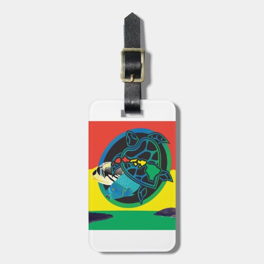 Hawaii-Inseln Gepäckanhänger (Vorderseite vertikal)