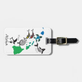 Hawaii-Inseln Gepäckanhänger (Vorderseite horizontal)