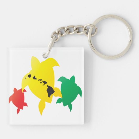 Hawaii-Inseln Turtle Schlüsselanhänger (Rückseite)