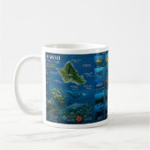 Hawaii-Inseln und Hawaii-Schildkröte Kaffeetasse (Links)