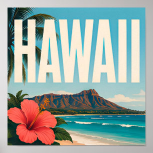 Hawaii Inselparadies Reise Poster