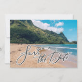 Hawaii Island Hochzeit in Urlaubsort Foto Save The Date (Vorderseite)