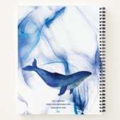 Hawaii Island Ocean Whale Monogram Dream Journal Notizblock (Rückseite)
