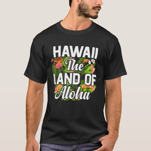 Hawaii island of sun beach waves and palm trees T-Shirt (Vorderseite)