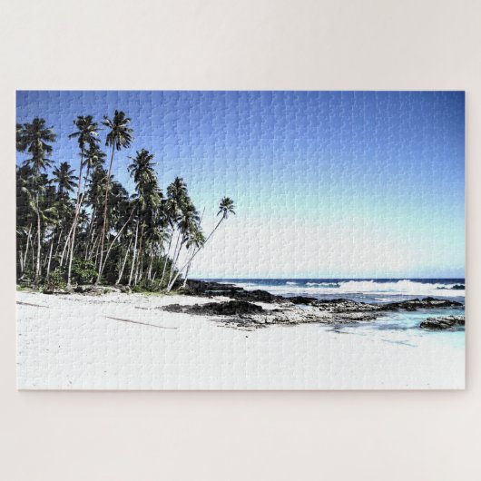 Hawaii Island Travel Beach Palmen Landschaftlich Puzzle (Horizontal)