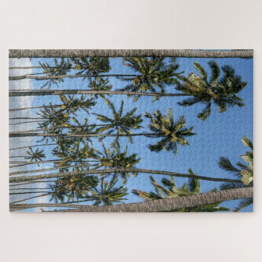 Hawaii Island Travel Exotic Beach Palm Trees Puzzle (Horizontal)