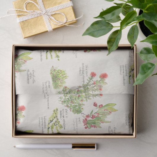 Hawai'i Island Volcano Pflanze Tissue Seidenpapier (Geschenk)