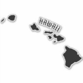 HAWAII ISLANDS BLK AUFKLEBER (Vorderseite)