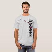 HAWAII ISLANDS HI Flag BLK T-Shirt (Vorne ganz)