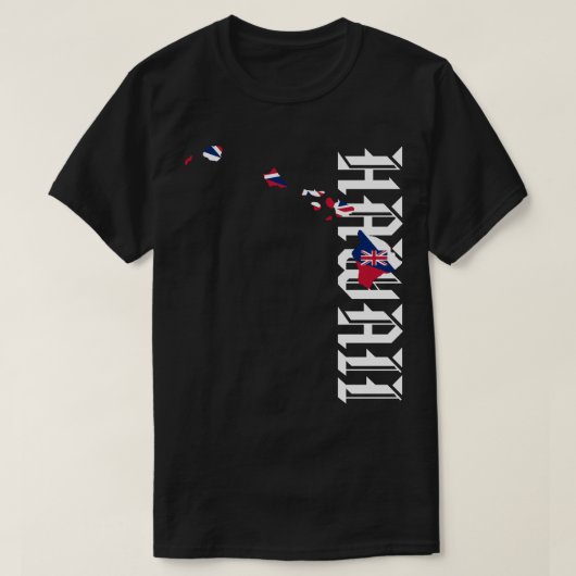 HAWAII ISLANDS HI Flag T-Shirt (Design vorne)