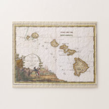 Hawaii Islands Vintage Karte Töten von Captain Coo