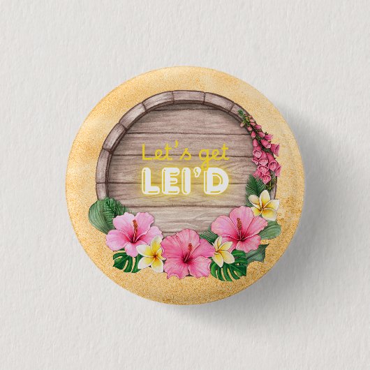 Hawaii-Junggesellinnen-Abschiedsparty Button (Vorderseite)