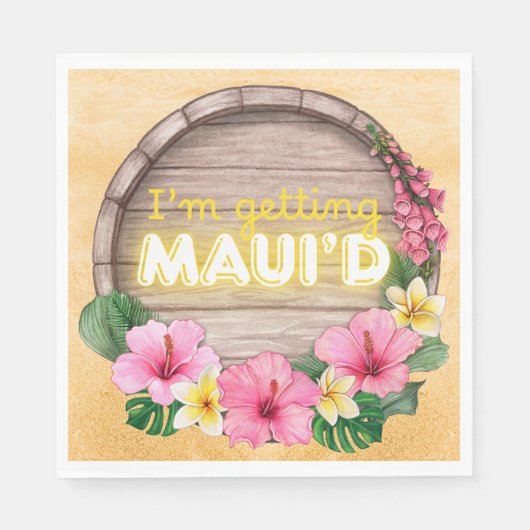 Hawaii-Junggesellinnen-Abschiedsparty Ich werde Ma Serviette (Vorderseite)