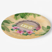 Hawaii-Junggesellinnen-Abschiedsparty Pappteller (Schrägansicht)