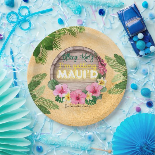 Hawaii Junggesellinnen-Abschiedsparty Pappteller (Party)