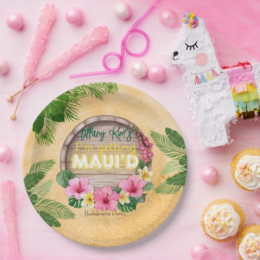 Hawaii Junggesellinnen-Abschiedsparty Pappteller (Party)