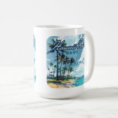 Hawaii Kai Honolulu Oahu Hawaii Retro Kaffeetasse (VorderseiteRechts)