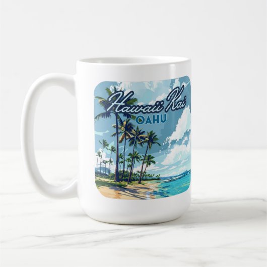 Hawaii Kai Honolulu Oahu Hawaii Retro Kaffeetasse (Links)