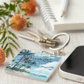 Hawaii Kai Honolulu Oahu Hawaii Retro Schlüsselanhänger (Vorderseite rechts)