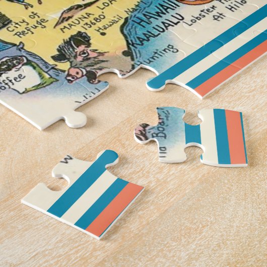 Hawaii Karte 11x14 Puzzle (Seite)