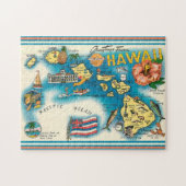 Hawaii Karte 11x14 Puzzle (Horizontal)