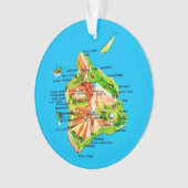Hawaii Karte  Ornament (Vorderseite)