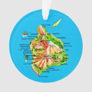 Hawaii Karte Ornament