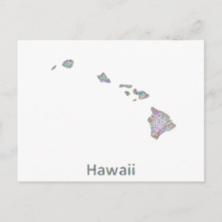 Hawaii-Karte Postkarte