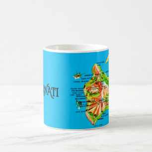 Hawaii-Karten-Tasse Kaffeetasse