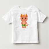 Hawaii Katze, Niedliche Katze, Orangenkatze, Blume Kleinkind T-shirt (Vorderseite)