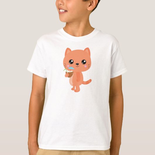 Hawaii Katze, Niedliche Katze, Orangenkatze, Cockt T-Shirt (Vorderseite)