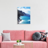 Hawaii, Kauai, Wellen aus dem Pazifik Leinwanddruck (Insitu (Wohnzimmer))