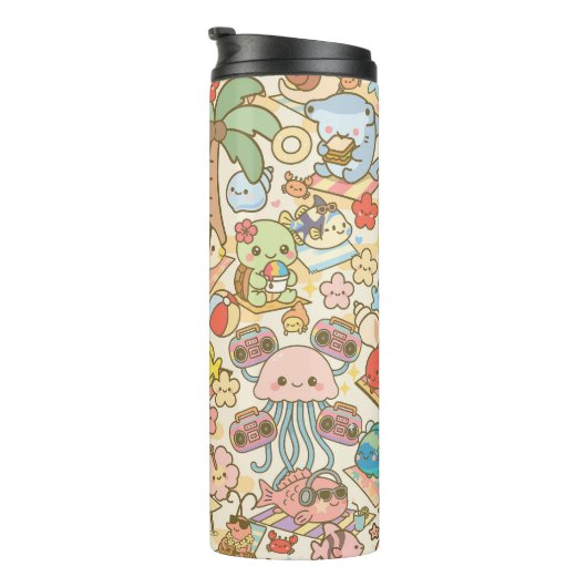 Hawaii Kawaii Strand Rave Thermosbecher (Nach rechts gedreht)