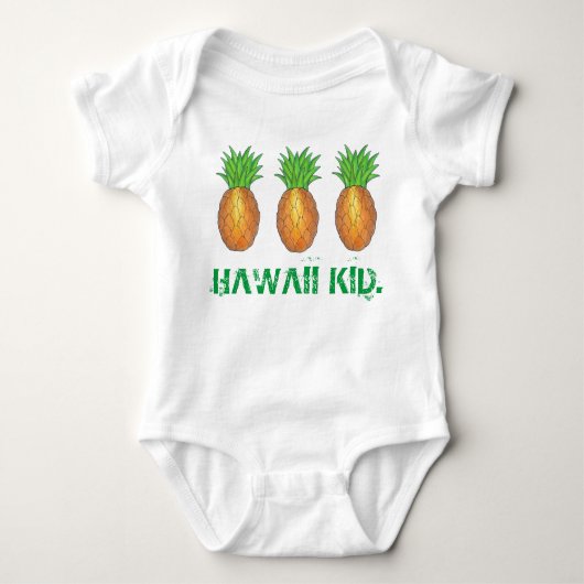 Hawaii Kid Tropical Hawaiian Island Ananas Baby Strampler (Vorderseite)