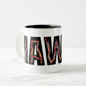 Hawaii koi Fisch Dunkelkaffee Tasse (Vorderseite Links)