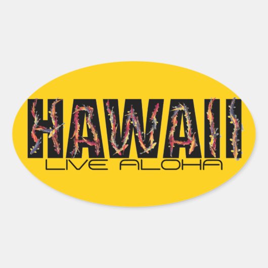 Hawaii koi Fische leben aloha orange Aufkleber (Vorderseite)