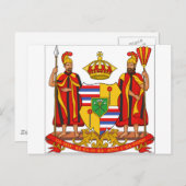 Hawaii-Königliche Wappen Postkarte (Vorne/Hinten)