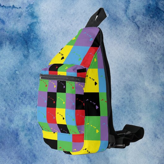 Hawaii Kontur Pop Art Staat Muster Crossbody Bag