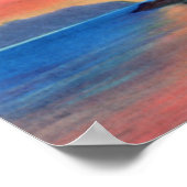 Hawaii-Küste bei Sonnenuntergang Poster (Ecke)