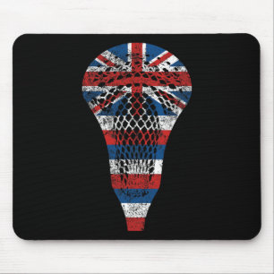 Hawaii Lacrosse Vintag Hi State Flag Lax Stick Mousepad