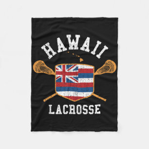 Hawaii Lacrosse Vintage Aloha State Flag Lax T-Shi Fleecedecke