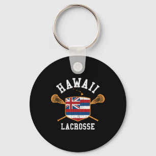 Hawaii Lacrosse Vintage Aloha State Flag Lax T-Shi Schlüsselanhänger
