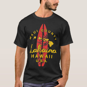 Hawaii Lahaina Maui Vintag Hawaii Islands Surf T-Shirt