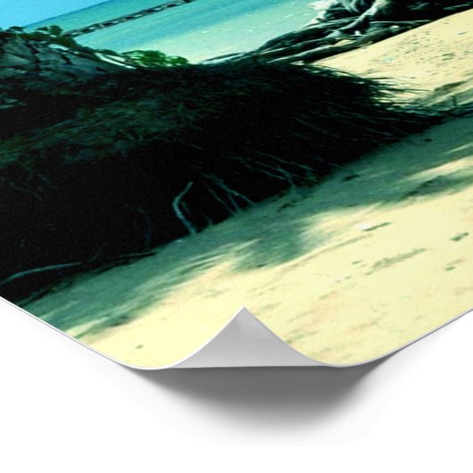 Hawaii Landschaftlich Tropical Beach Poster (Ecke)