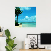 Hawaii Landschaftlich Tropical Beach Poster (Heimbüro)