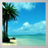Hawaii Landschaftlich Tropical Beach Poster (Vorne)