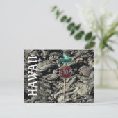Hawaii Lava Stopp Travel Postkarte (Stehend Vorderseite)