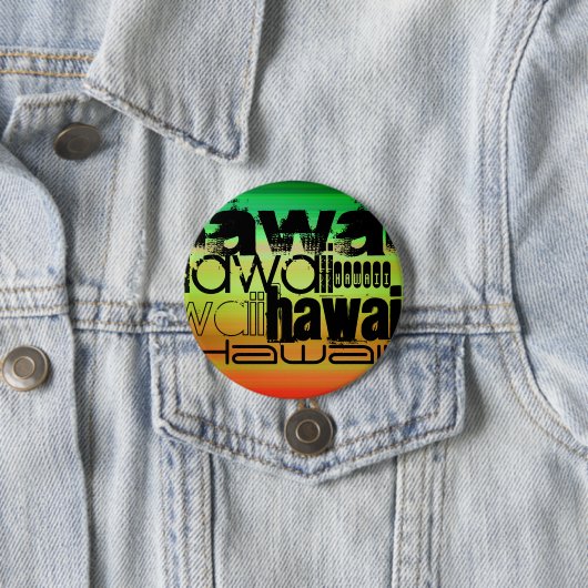 Hawaii; lebhaft grün, orange und gelb button (Beispiel)