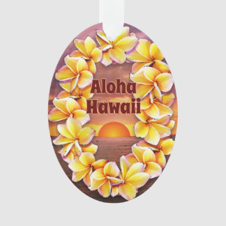 Hawai'i Lei mit Aloha Acrylic Ornament